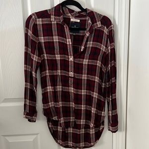 Half button up flannel shirt